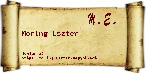 Moring Eszter névjegykártya